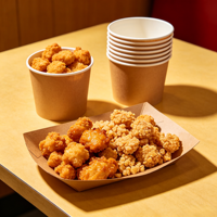 Boîte en papier personnalisée pour emporter, qualité alimentaire, pour hot-dogs, poulet frit, hamburgers, pour restaurants.