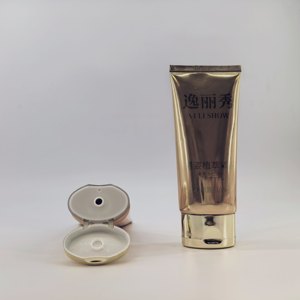 D40mm 100ml Aluminum <b>Plastic</b> Oval <b>Tube</b> With Oval Flip Cap Cosmetic Packaging for Skin Care High Glossy ABL <b>Plastic</b> Empty <b>Tube</b> - Product Image 2