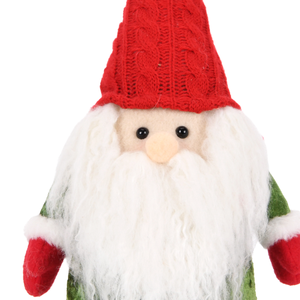 <span class=keywords><strong>Bonnet</strong></span> rouge en tricot torsadé, Poupée gnome <span class=keywords><strong>de</strong></span> Noël en peluche avec corps en velours vert, Poupée Père Noël avec mitaines à revers blancs pour décoration <span class=keywords><strong>de</strong></span> table, Vente en gros - Product Image 3