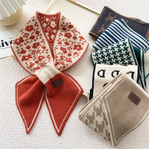 <span class=keywords><strong>2022</strong></span> vente chaude luxe hiver chaud femme écharpe croix imprimé Plaid tricot chaud châles écharpes - Product Image 1