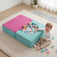 Canapé de jeu modulaire 3-en-1 pour bébé, personnalisé, en peluche courte Dragon Fruit, sans dossier, avec rangement, doux, confortable et pliable
