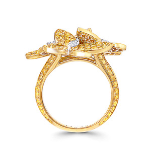 Anello Statement Retrò Elegante con Grande Fiore e Pietre Colorate, Gioiello da Festa alla Moda per Donne - Product Image 6