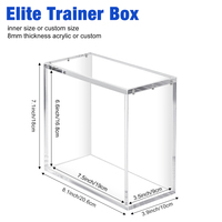 Boîte de protection en acrylique transparente pour cartes Elite Trainer Box avec couvercle magnétique – Présentoir de collection robuste