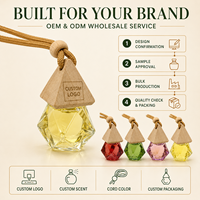 Diffuseur de parfum liquide moderne pour intérieur de voiture, pendentif en verre à huile essentielle longue durée, décoration suspendue pour voiture