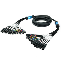 Câbles audio DMX XLR 12 canaux ABCCABLS, âme OFC 99,99 %, gaine en PVC, plage de fréquences 20 Hz-20 kHz, utilisation pour haut-parleurs et projecteurs