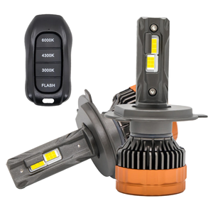 AlyntriX Nouveau Design 4300K 6000K Stroboscope Lumineux 150W Installation Facile Canbus Sans Erreur Télécommande Orange Lumière Auto H4 H7 H11 12V 1 - Product Image 1