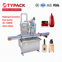Machine de remplissage automatique TYPACK 40~70BPM à pompe à engrenages pour liquides cosmétiques, correcteurs, fonds de teint et bases de maquillage