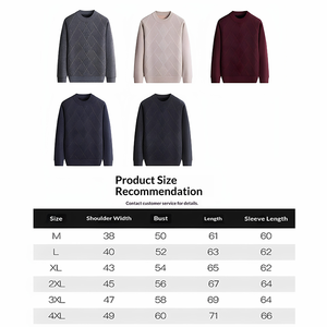 Suéter de Punto Grueso y Cálido para <span class=keywords><strong>Hombre</strong></span>, <span class=keywords><strong>Cuello</strong></span> <span class=keywords><strong>Redondo</strong></span>, para Otoño e Invierno, para Hombres de Mediana Edad y Mayores - Product Image 5