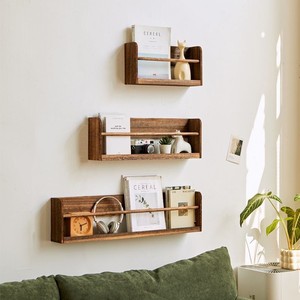 Étagère murale en bois 40x10x20cm, rangement polyvalent pour livres, magazines, papeterie, organisation de la maison et du bureau - Product Image 3