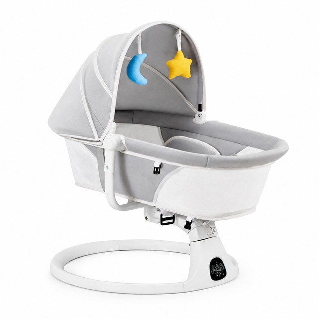 Baby Rocker Sleeper 2-in-1 Electric Swing with 5 Speed Levels, 3 Timers, 10 Tunes, Bluetooth & Remote Control, Mosquito Net
