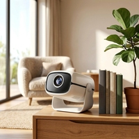 Mini projecteur intelligent 180 °   Lecteur vidéo LED rotatif pour la maison avec système Android, prise en charge WiFi et Bluetooth, décodage vidéo 1080P et télécommande