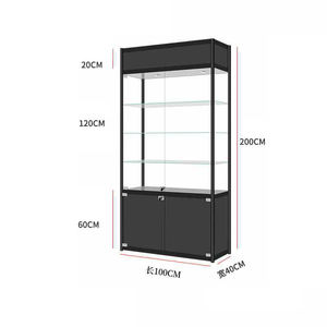 Vitrine d'exposition <span class=keywords><strong>en</strong></span> verre à vision complète personnalisée pour la vente au détail, vitrine d'exposition de perruques avec éclairage LED, vitrine d'exposition bon marché pour les magasins de tabac - Product Image 6