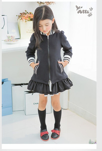 Wholesale Children Clothing Preppy Style Long Sleeve Lovely Dress With Zipper for Kids Girls From China Supplier - Product Image 3