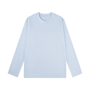 Camiseta de <span class=keywords><strong>Manga</strong></span> <span class=keywords><strong>Larga</strong></span> para <span class=keywords><strong>Hombre</strong></span>, Cuello Redondo, 100% Algodón, 230g, Estilo Casual, Corte Regular, Nueva Colección Otoño-Invierno - Product Image 2