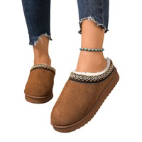 Bottes d'hiver neuves européennes et américaines transfrontalières, chaudes et épaisses en velours, pantoufles pour femmes