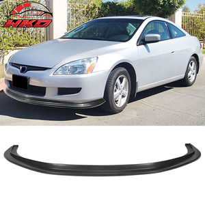 Convient pour Honda Accord 2 portes 2003-2005, lèvre de pare-chocs avant style MDA, non peinte, noire - Product Image 1
