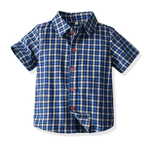 Nouveautés 2022 Chemise décontractée à carreaux en coton pour garçons de 2 à 7 ans - Product Image 1