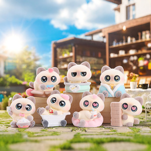 รูปปั้นแมวสยามการ์ตูนน่ารัก Ruijie กล่องสุ่มขนาดเล็ก ของตกแต่งโต๊ะทำงาน ของขวัญสำหรับเด็กและนักสะสม - Product Image 1