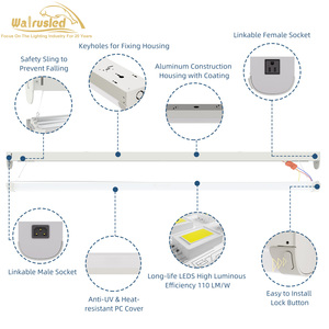 Luminaria LED SMD de 5 pies y 44 W para Techo, Lámpara de Barra, Luminaria de Tira, para Supermercados, Talleres, Industrias, CCT, CE, RoHS, SAA, ETL - Product Image 5