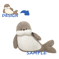 Peluche personnalisée super douce, rembourrage en coton PP, motifs brodés personnalisables