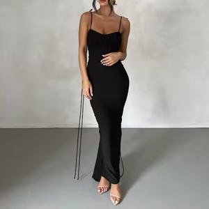 Vestido de Verano de Alta Calidad en Oferta, con Logotipo Personalizado, Plisado, sin Espalda, para Fiestas, Vestido de Lino y Algodón para Mujer - Product Image 4