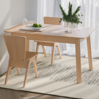 Tables d'activités pour enfants en bois massif, mobilier de salle à manger, décoration intérieure, table Boori Living Leaf, tables durables et populaires