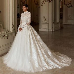 strapless open back dress Sparkly Square Neck 3D Flowers Beaded Tulle Princess Wedding Dress US2 / White main image 1