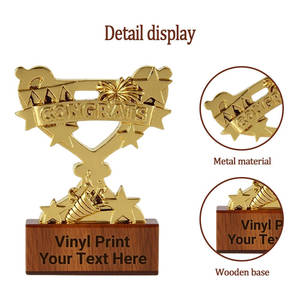 Nhà Máy Sáng tạo Trophy tùy biến kim loại mạ vàng giải thưởng ngọn lửa cup lá chắn cho các sự kiện & các cuộc thi logo khắc hỗ trợ - Product Image 2