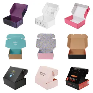 Produit Personnaliser Mailer Box Emballage Impression Vêtements Vêtements Ondulé Personnalisé Perruque Boîtes avec Logo Emballage