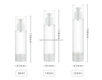 EN STOCK SANS MOQ 5ml 30ml 50ml 80ml 100ml 120ml Flacon pompe cosmétique en plastique blanc transparent sous vide Sérum Lotion Vaporisateur Flacon sans air