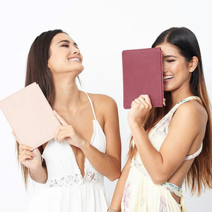 Simple Design Women Genuine Saffiano Leather <strong>Clutch</strong> <strong>Bag</strong> Purse <strong>with</strong> <strong>Wrist</strong> <strong>Strap</strong> - Product Image 6