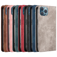 Étui portefeuille à rabat en cuir PU pour iPhone 17/17 Pro/17 Air/17E/17 Pro Max/16/15/14/13/12/11 avec porte-cartes et support