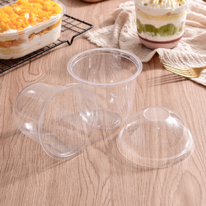 Gobelets en plastique jetables personnalisés avec logo, en PET, <span class=keywords><strong>7</strong></span>, 8, 9, 10, 16, 24, 32 oz, en forme de U, transparents, avec couvercles dôme, pour boissons froides et thé - Product Image 4