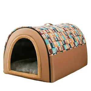 Peluş büyük boy köpek kulübesi Modern dört mevsim Pet ev çıkarılabilir kış kapak ile yaz aylarında altın köpekler iç<span class=keywords><strong>in</strong></span> kış - Product Image 6