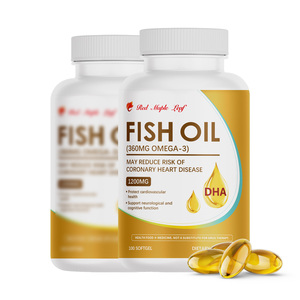 Cápsulas de Aceite de Pescado, 1200 mg por Cápsula, <span class=keywords><strong>Omega</strong></span>-<span class=keywords><strong>3</strong></span> (360 mg EPA y DHA), Apoyo para la Salud del Corazón y el Cerebro, Suministro a Granel con Certificación GMP - Product Image 1