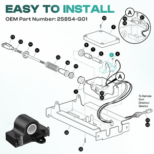 Cảm biến ga cảm ứng cho <span class=keywords><strong>ezgo</strong></span> TXT/DCS/Pds Xe golf điện 1994 lên #25854g01 25854-g01 - Product Image 3