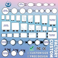 Boîte à lumière LED circulaire entièrement automatique Logo personnalisé Panneau publicitaire extérieur rotatif double face Boîte à lumière murale suspendue