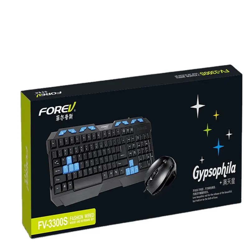 Keyboard dan Mouse Usb Kualitas Baik, Keyboard dan Mouse Gaming, Kombo Mouse, Kombo, Keyboard Ponsel untuk Pc, Gamer, LVKI-3300S