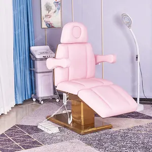 핑크 전기 접이식 물리 치료 곡선 속눈썹 연장 화장품 기술 테이블 마사지 살롱 스파 뷰티 속눈썹 침대