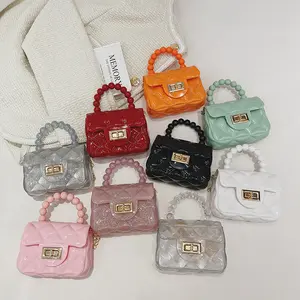 Sac à bandoulière en gelée de PVC pour enfants, Mini sacs à main pour filles