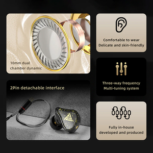 Audífonos Intrauditivos QKZ <span class=keywords><strong>Kaiser</strong></span> con Cable de 3.5mm, Micrófono, Control, Música HIFI, Juegos, Impresión 3D, Bajos Profundos, Controladores Dinámicos - Product Image 5