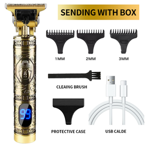 Tondeuse à cheveux avec écran LCD USB tondeuse électrique sans fil rasoir tondeuse 0mm hommes barbier Machine de découpe de cheveux cadeau - Product Image 5