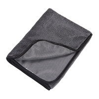 Serviette de séchage automobile professionnelle en microfibre à boucles torsadées simples 600 GSM, extra large, absorbante et sans traces, pour le detailing