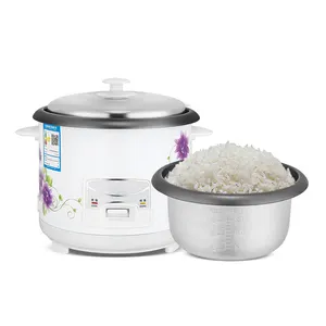 Tambor de fábrica, forma elétrica aquecido simples operação com cesta de vapor 5l grande capacidade panela de arroz/