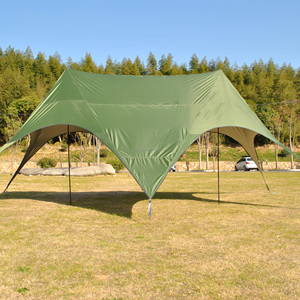 Lona de Camping con Postes, Toldo Impermeable Grande para Acampar, Toldo para 6 Personas para Acampar en Coche, Lona para Hamaca, Protección contra la Lluvia, para Exteriores - Product Image 3