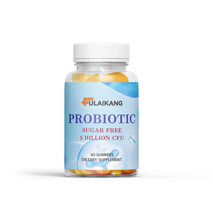 Vente en gros de suppléments de probiotiques en gommes sans sucre, formule personnalisée OEM, 5 milliards de CFU, avec étiquette privée - Product Image 1