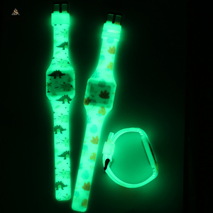 Montre numérique en silicone pour fille, montres lumineuses de nuit, affichage LED étincelant, montre-bracelet étanche - Product Image 1