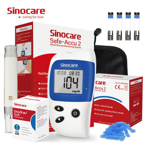 Moniteur de glycémie Sinocare Safe Accu2 avec 50 bandelettes de test et 50 lancettes pour les jeunes, facile à transporter et à utiliser rapidement - Product Image 4