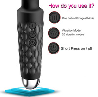 AV-Stabvibrator 20 Modi 8 Geschwindigkeiten Klitoris-Stimulator G-Punkt Fernbedienung USB Realistischer Dildo Erotikspielzeug Wasserdicht IPX7 USB-Aufladbar
