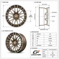 Jantes forgées CF Hubcentric 21 22 pouces 5*108 PCD 63.4 CB compatibles avec Zeekr 001 Shooting Brake, design personnalisé ODM